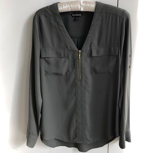 Express Olive Green Long Sleeve